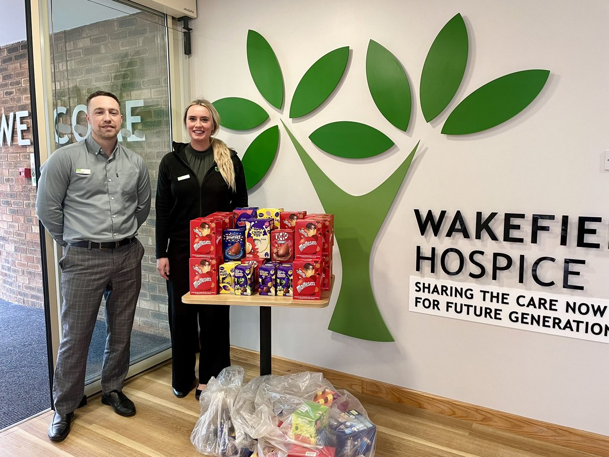 Katy and Jac from Nuffield Health (Wakefield) kindly stopped by this week with Easter eggs. Through March they asked their members to donate Easter eggs in exchange for a guest pass. Almost everyone just wanted to get involved and donate so the pile of Easter eggs kept on