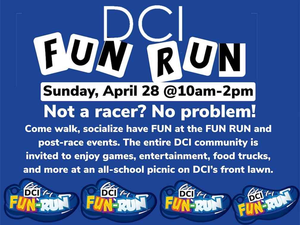 The DCI community is invited to join the Booster Club’s biggest FUN-draiser. Come walk or run, socialize, and have fun! Funds raised support DCI student-athletes. DATE: Sunday, April 28th | 10 AM - 2 PM LOCATION: DCI and Rock Creek Park Register: ow.ly/9Htq50R8wh5
