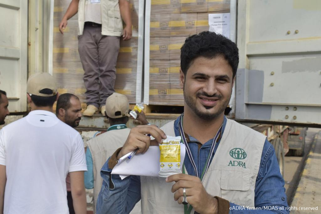 #MOAS10thanniversary #throwback In 2018 #MOAS and our partners @ADRAYemen & @edesianutrition, delivered 27 tons of nutritional aid & medical supplies to #Yemen and have delivered more since. We're currently planning our next shipment. Thank you for your ongoing support!
