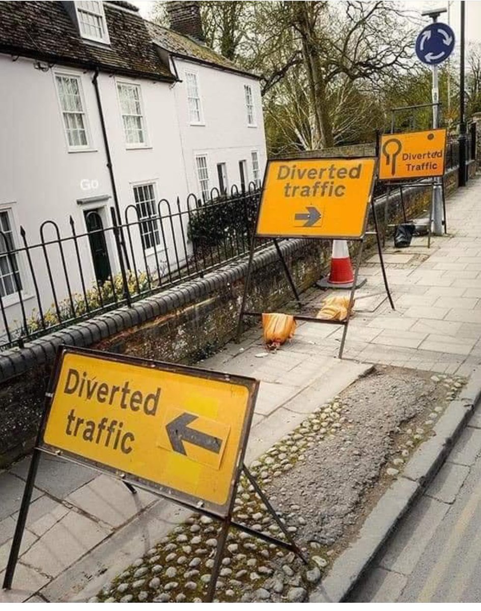 Cheshunt, Hertfordshire. There must be an easier way to say you can’t go straight ahead on a roundabout? 😂