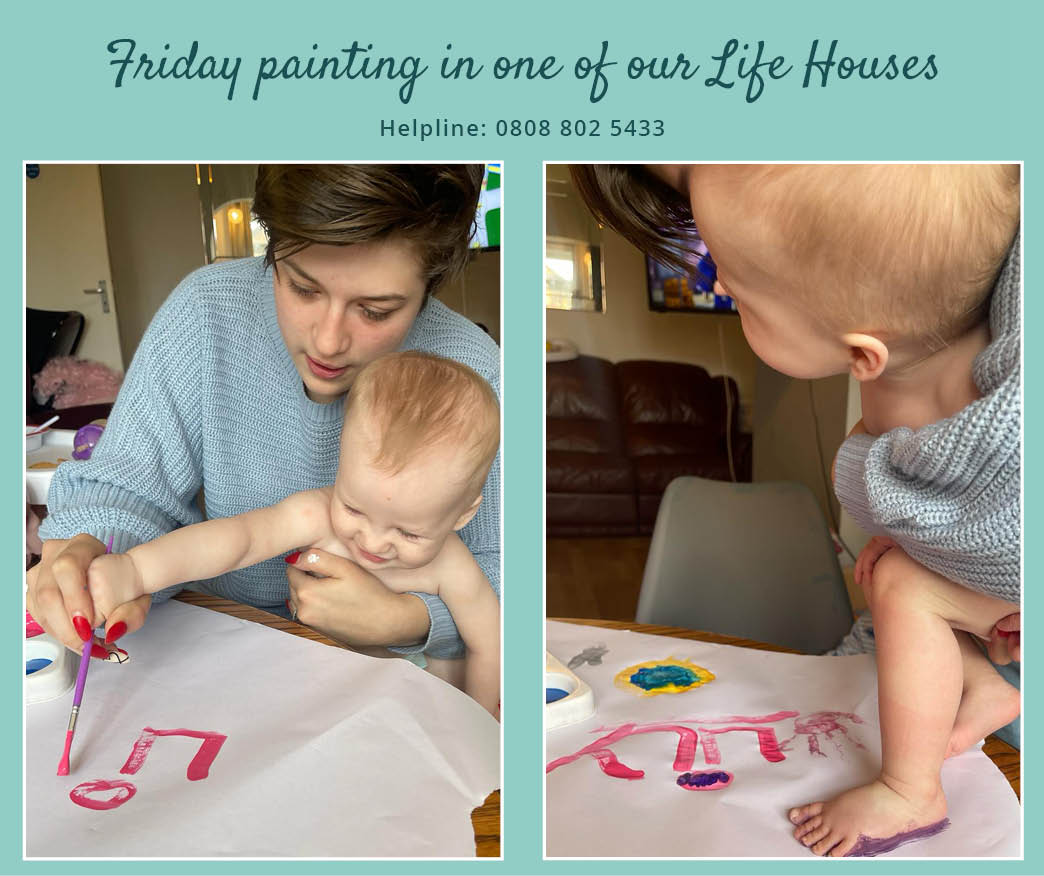 Friday painting in one of our Life Houses with a Life mum and baby ❤️ Lots of giggles while the paint was being painted on hands and toes. 

Thanks for your support which means that this Life mum and baby have a place of safety where they can take their first steps together.
