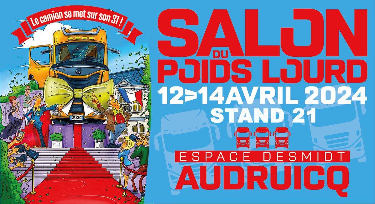 🚛🌱 Nous serons présents au Salon du Poids-Lourd du 12 au 14 avril à Audruicq ! Venez nous rencontrer sur notre stand numéro 21 pour échanger sur la transition énergétique dans le secteur du transport !🌱🚛