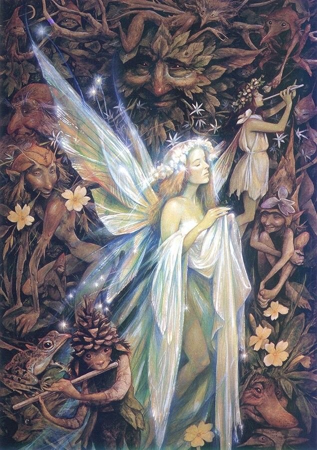 ✨🌙✨Gwenhwyfar - by Brian Froud - 'She is the White Shadow, dancing by moonlight to the Faery piper's tune, leaving tiny white star flowers to glow where her feet have trod.' #FolkloreThursday #FolkyFriday #FolkloreSunday