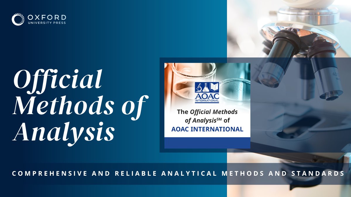 Give your users access to the most comprehensive collection of analytical methods and consensus standards relating to drugs, food, agriculture, and the environment, with the newly-updated Official Methods of Analysis of AOAC INTERNATIONAL. Learn more: oxford.ly/3TyWVb1