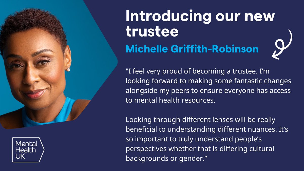 We're proud to announce that Olympian Michelle Griffith-@RobinsonOly has joined our board of trustees at Mental Health UK. We look forward to her contribution to the vision, performance and strategy of the charity. Read how Michelle is working with us 👇 bit.ly/3xz8ebY