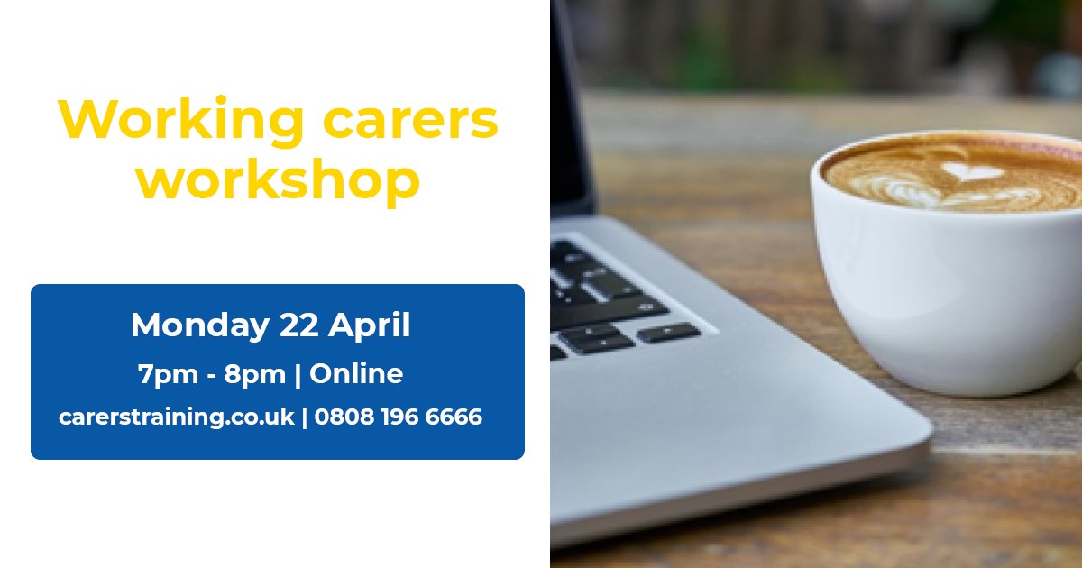 Juggling work and care is challenging. Working carers are invited to join us to de-stress, meet other working carers, and discuss issues that matter most to them. Join us online on Monday 22 April from 7pm – 8pm: ow.ly/3EXf50R1jXy