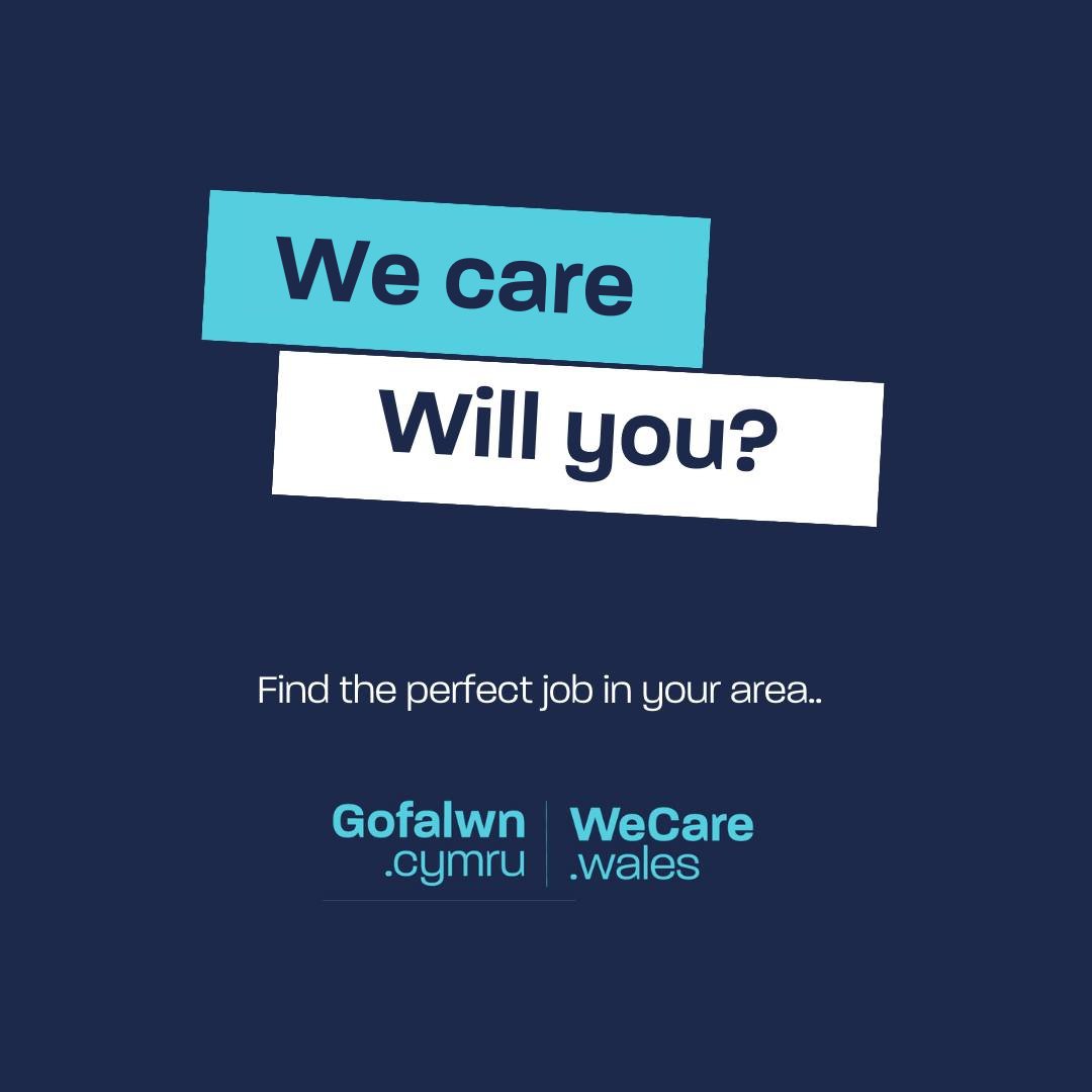 Looking for a new job? 🤔 Looking for a new challenge? 💪 Thinking of a career change? 🔄 Working in care could be perfect for you. Take a look at our brand new website to see the roles in your area. 👀 wecare.wales/jobs/