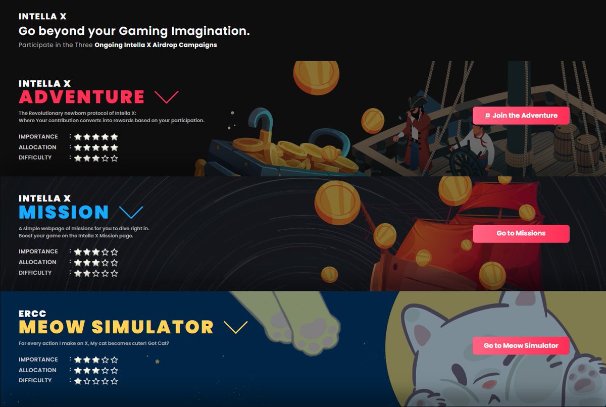 Did you know you can earn $IX Tokens through simple gameplay and on-chain actions? Find out how!🔽 Intella X Airdrop Page: adventure.intellax.io