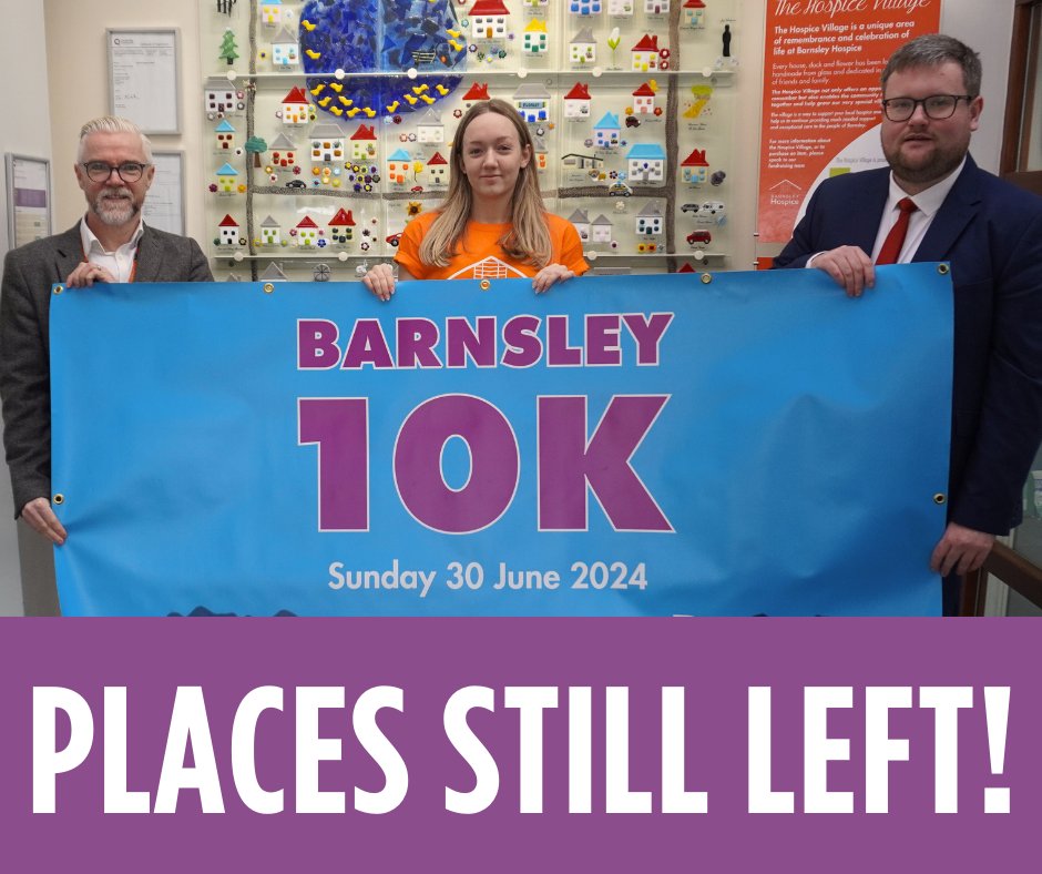 ONE space has become available to take part in the Barnsley 10K in support of Barnsley Hospice this June. Please note, by signing up for one of our free places you agree to raise a minimum of £100 in sponsorship for the hospice.