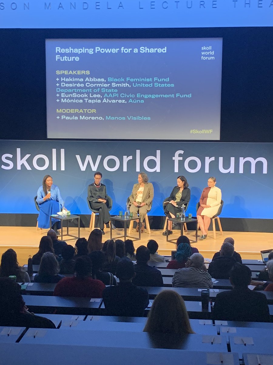 Reshaping power for a shared future- Philanthropy is critical but Philanthropy needs to show up when it’s risky not when it’s trendy! Says @BlackFemFund #SkollWF