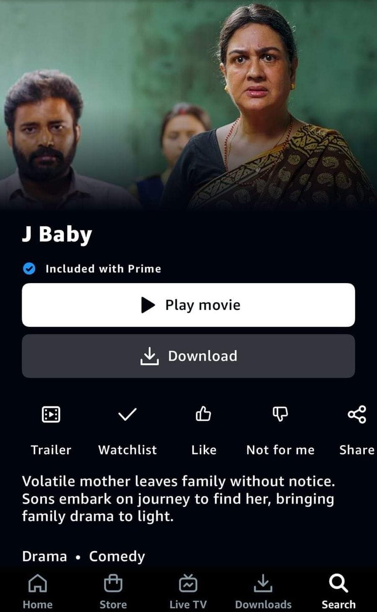 J Baby-யை இன்று முதல் #AmazonPrime-ல் கண்டு மகிழுங்கள்..❤️✨🌸 #Jbabyonamazonprime @beemji @officialneelam @NeelamStudios_ @GRfilmssg @SakthiFilmFctry @sakthivelan_b @Sureshmariii #Urvashi #Dinesh #Maaran #Melodidorcas @Tonycomposer @jayanthsm #ShanmugamVelusamy @RamuThangraj