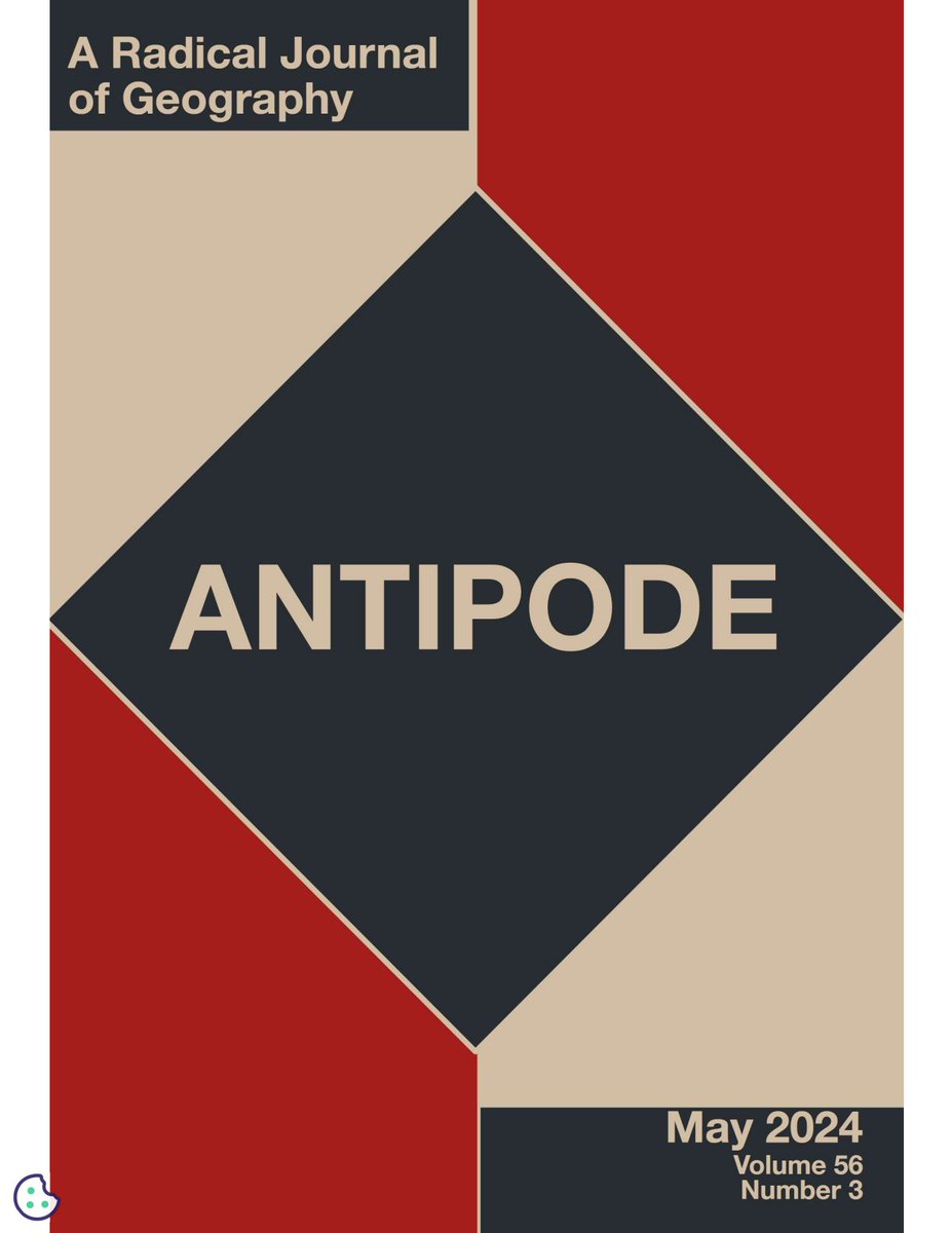 Antipode Volume 56, Number 3 - our May 2024 issue - out now, including 10 articles (7 of them #OpenAccess) and a 6-article Symposium, 'Housing Movements and Care: Rethinking the Political Imaginaries of Housing' antipodeonline.org/2024/04/12/vol…