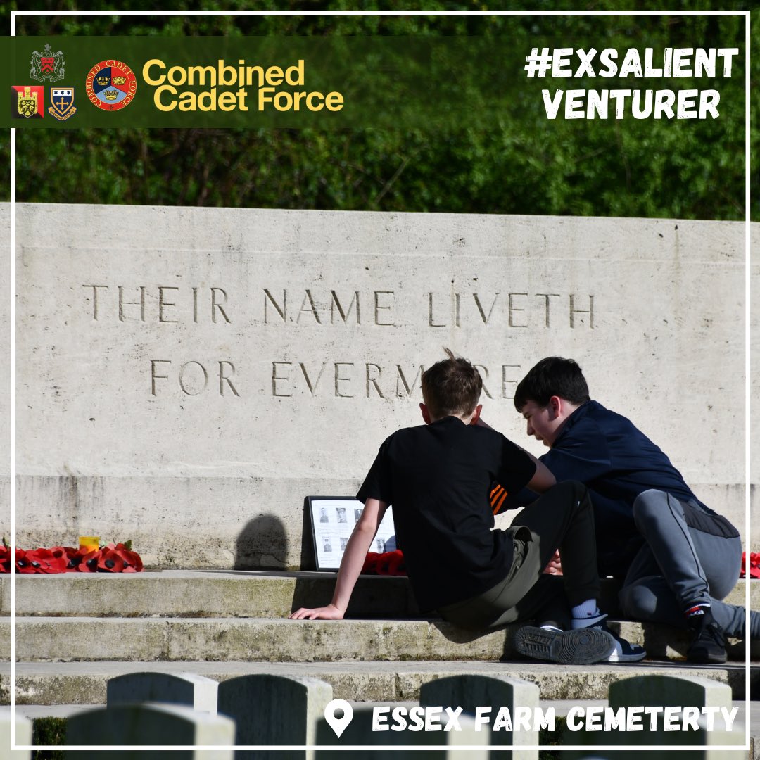 Deep moments of reflection at Essex Farm cemetery with our cadets.

 #StEdwardsCCF #WW1 #LestWeForget #ExSalientVenturer

@SteveHoydan @PatesGS 
@StEdwardsChelt @cf_ma7330