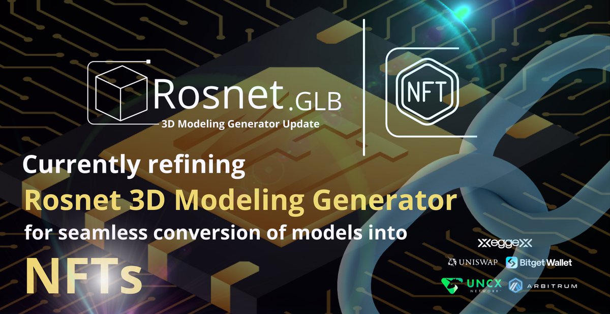 We are currently undertaking significant work on a new update for the Rosnet 3D Modeling Generator👀 Our goal is to enable a feature that allows for the seamless conversion of generated models directly into #NFT tokens🔄🔋 This innovation will open up new possibilities for our