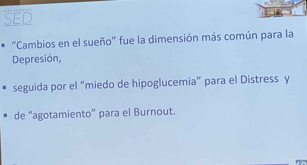 Depresión, distress y burnout en diabetes y sus causas. #SEDiab2024
