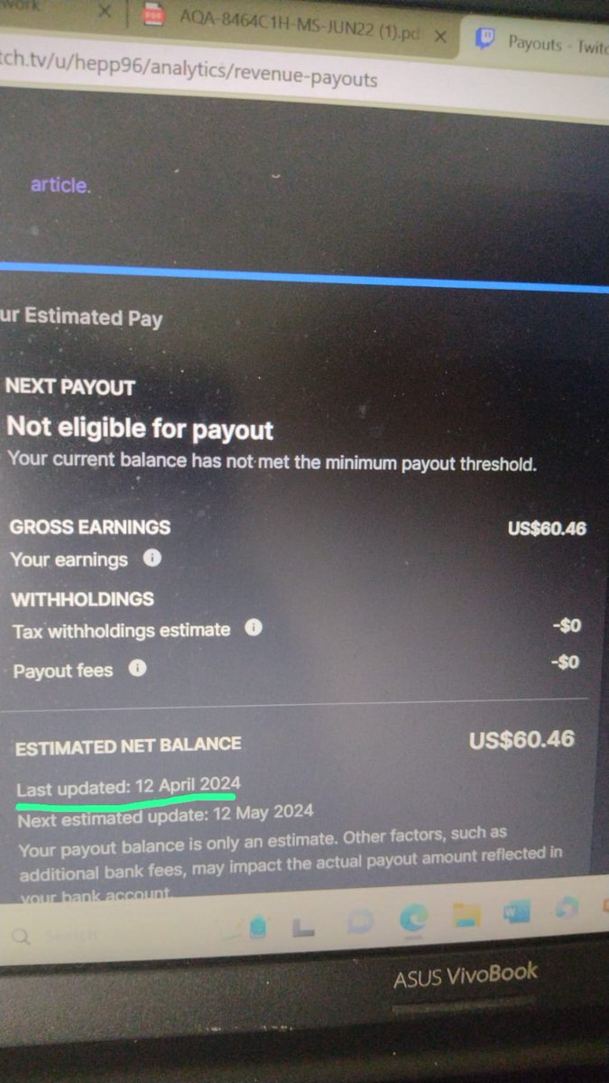 Littlereaper071's tweet photo. @Twitch @TwitchUKI Okay I'm not one for usually going against the platform I stream on, but my boyfriend hit his payout by a long shot, the subs being gifted on 2nd of April 2024, leaving his account reading this $688.29 but his payout 10 days later was $60?! Where is the rest? https://t.co/Krn6TWuXHv