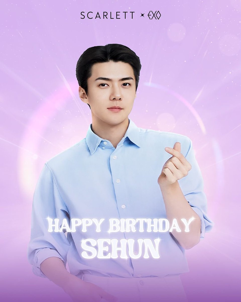 [INSTA] 240412 scarlett Instagram Update with #SEHUN “Happy Birthday to our Glow Ambassador Maknae, Oh Sehun!🎂” #세훈 #엑소세훈