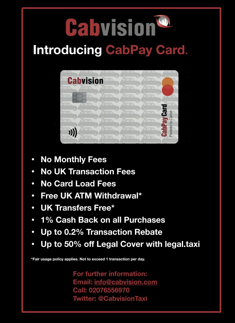 CabPayCard now with additional benefits 🔥