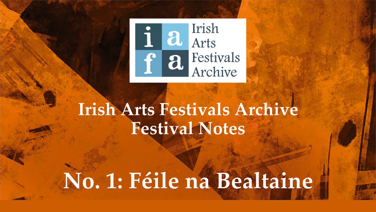 1/2 The UCD Library Irish Arts Festival Archive is an important repository for festivals across Ireland. libguides.ucd.ie/irishartsfesti… @feilebealtaine founding committee member Aodh Ó Coileáin shares his memories about the upcoming Festival with @dteevan here: libguides.ucd.ie/ld.php?content…