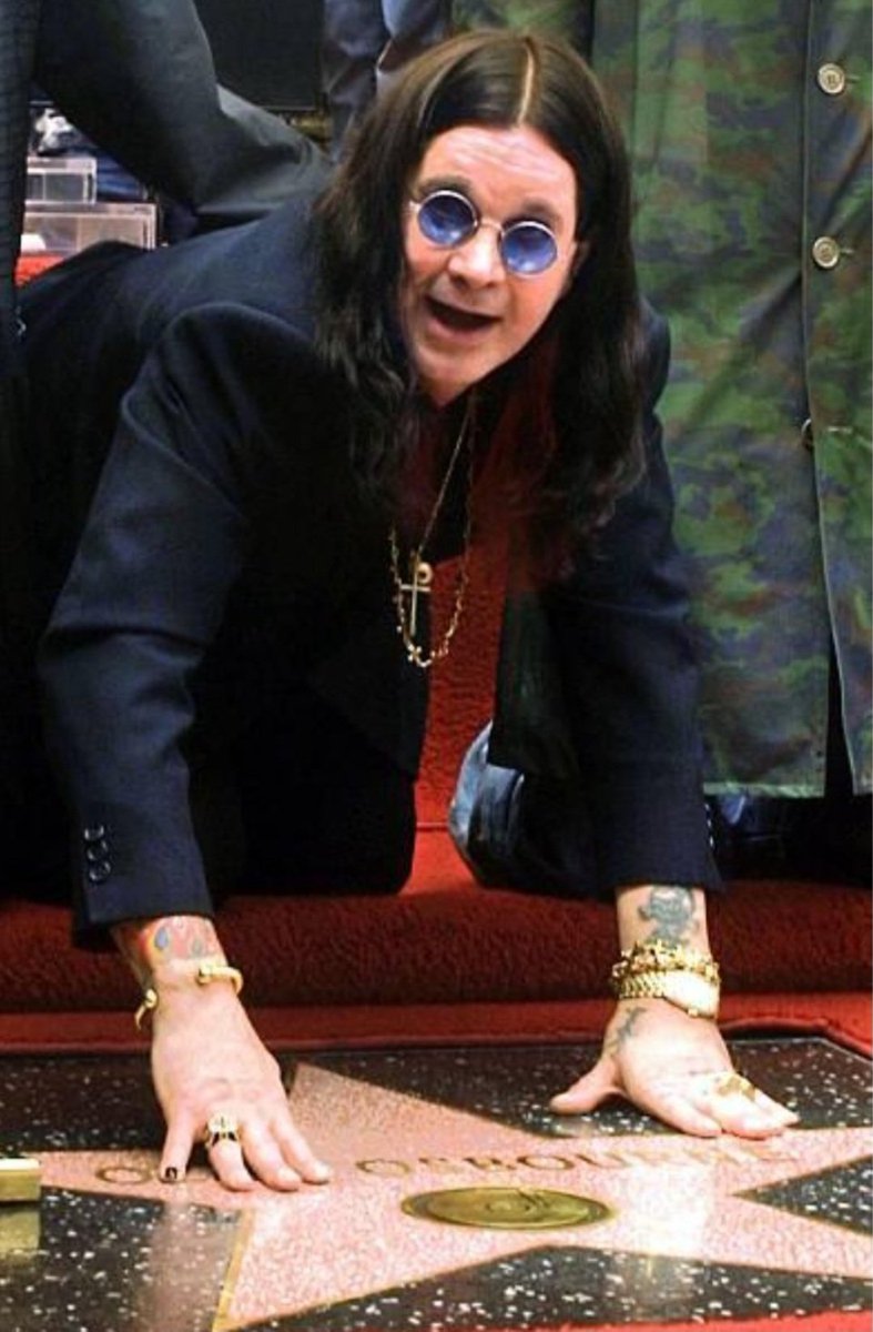 On April 12, 2002, OZZY OSBOURNE receives a star on the Hollywood Walk of Fame.