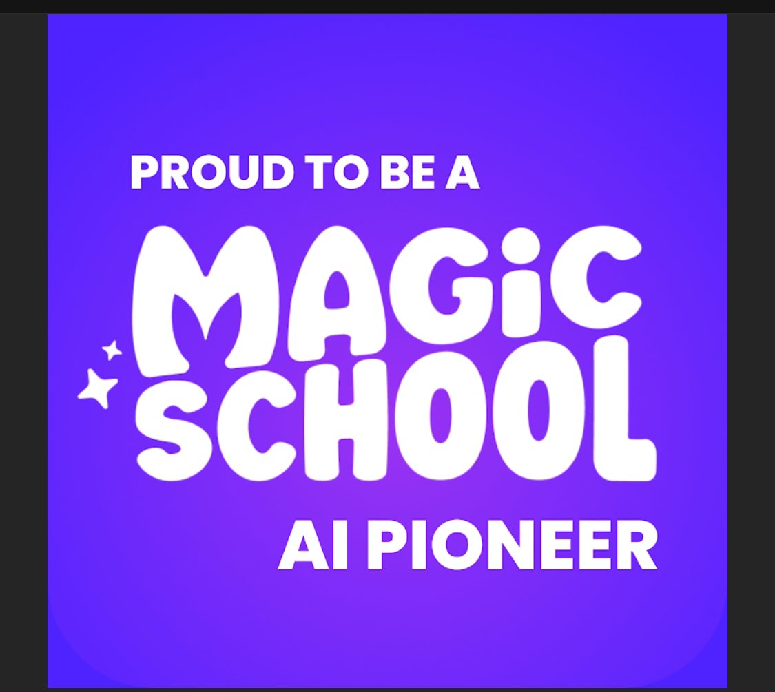 PoirotSCIENCE's tweet photo. Proud to be a MagicSchool Pioneer Educator! https://t.co/Zpm37a3WMZ