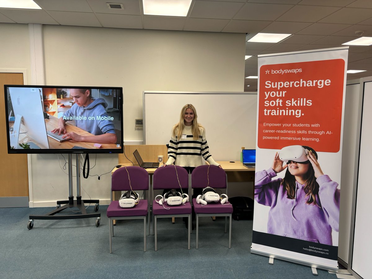 Customer Success Executives Emily and Rosie spent the day at @SelbyCollege on Wednesday, showcasing Bodyswaps to staff and students from the Heart of Yorkshire Education Group. 🙌 We look forward to seeing what the future holds for everyone. 💡 #AIinEducation #UKFE