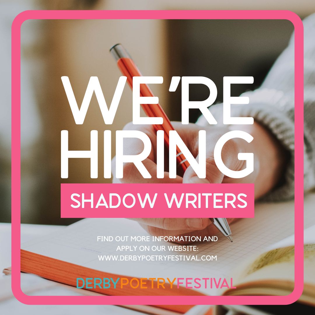 Happy Monday! We thought we'd kick the week off by highlighting the #jobopportunities we announced last week with all our exciting funding news! Join us as an Administrator, Shadow #writers or Associate #poets Deadline - 30th April derbypoetryfestival.com/opportunites