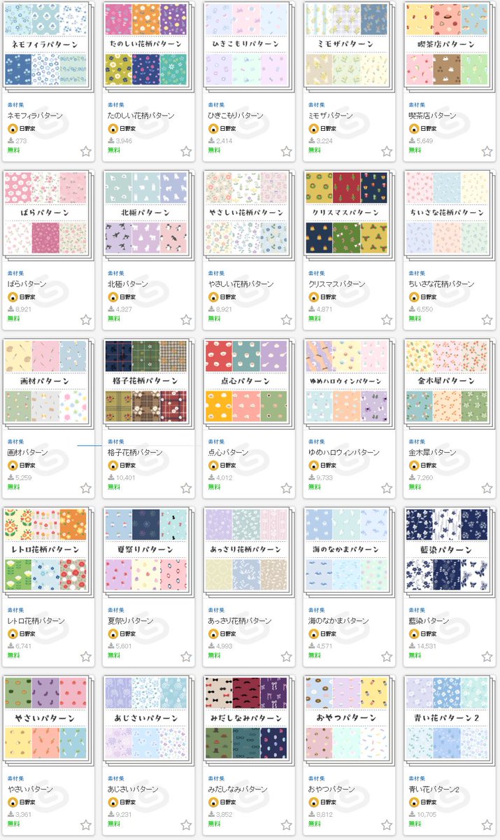 ㅤ ⦁ 귀여운 패턴이 올라오는 계정 ⦁ かわいい柄が更新されるアカウント ⦁ An account that updates cute patterns by 日野家 ㅤ assets.clip-studio.com/ja-jp/search?u…