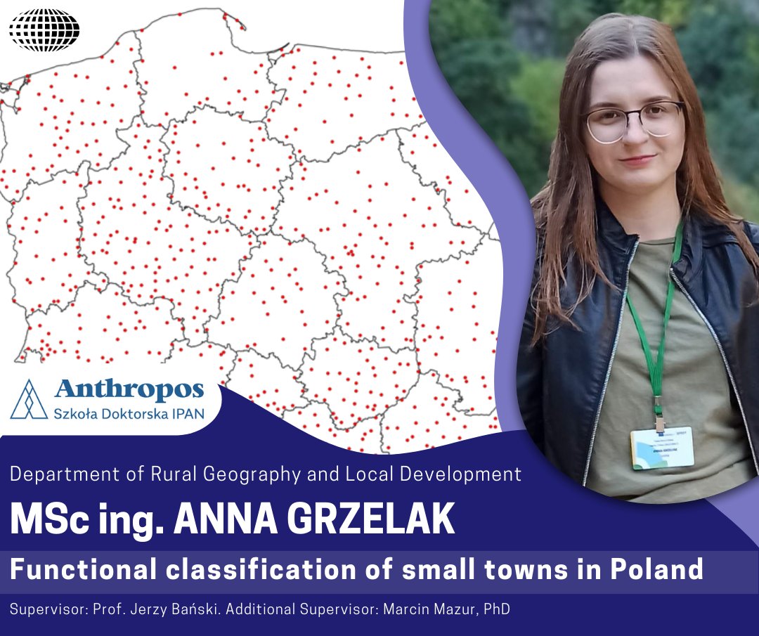 #MeetUs🎓“In my PhD research at the @igsopas, I investigate the socioeconomic structures & #functionalclassifications of #smalltowns in Poland, focusing on towns with fewer than 20,000 inhabitants to understand their unique roles in our settlement system.” #igsopas #igsopasphds