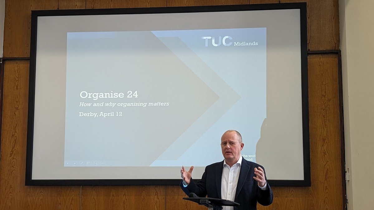 NAHT is at @TUCMidlands #Organise24 today. @nowak_paul introduces the day in Derby with a powerful reminder about the importance of membership growth, diversifying and empowering representation, and organising to win.