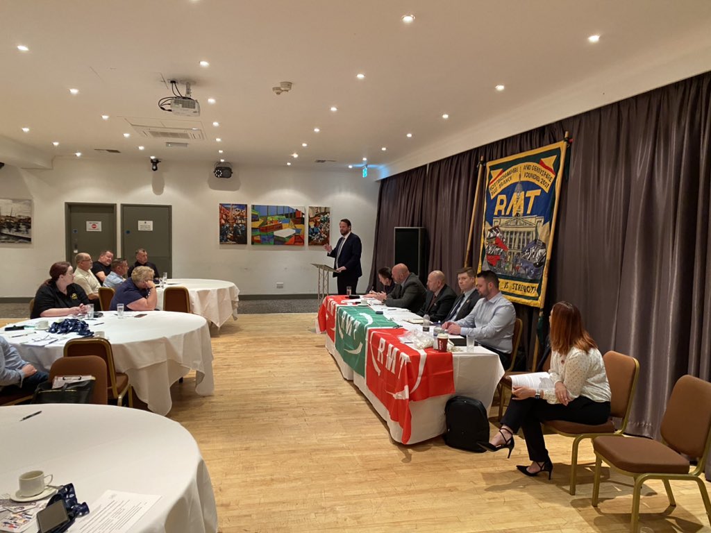 Thank you to @simonlightwood for speaking today at the RMT National Industrial Organising Conference of bus workers in #grimsby this morning. @RMTunion