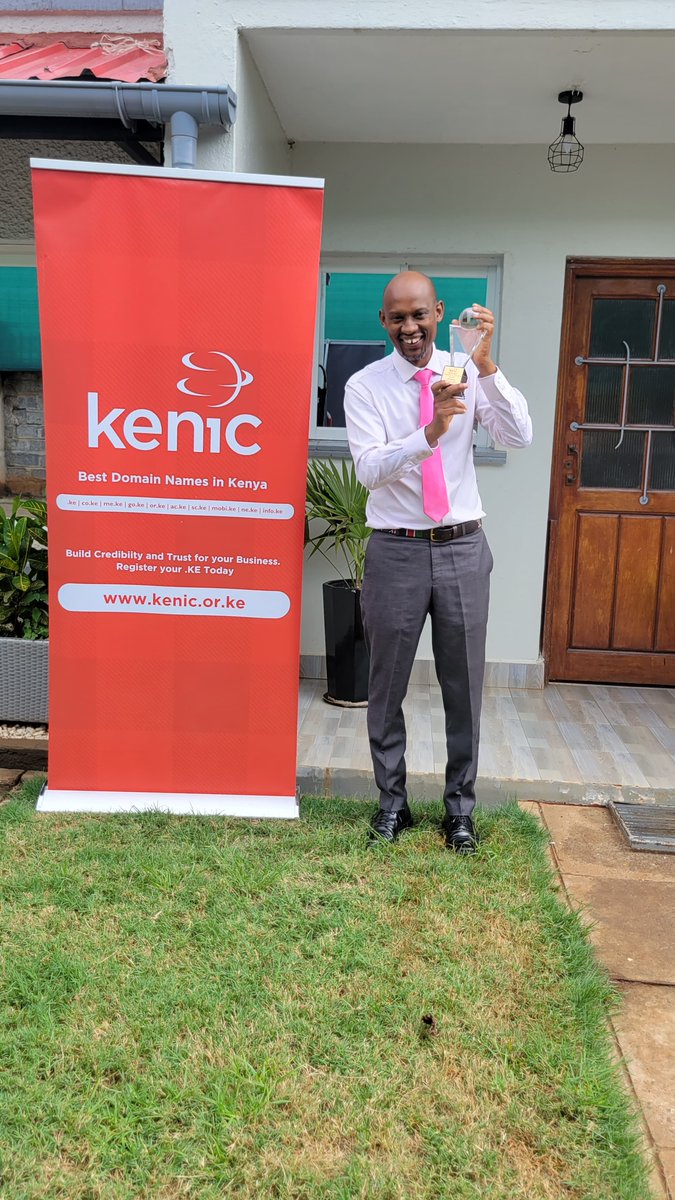 KenicTLD's tweet photo. Drum rolls please 🥁 🥁! Leading by Example, we are celebrating our CEO & Evangelist, @Mwanyotalewela as the Employee of the Year 2023! He received a Certificate 🎴 , Trophy 🏆 and a Holiday Package 🏖 🌴 👏
#DotKE
#ExcellenceFirst
#InnovationDriven
#IntegrityUnshakeable https://t.co/MbNlYe12kg