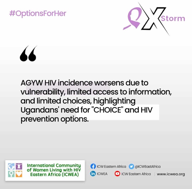 It’s a storm to stake the silenced opportunities for funding the DVR and CAB-LA for HIV prevention choices of We girls and young women.#DVRForChoice #OptionsForHer #PreventionByChoice #ChoiceManifesto @UNAIDS @HIVpxresearch @ICWEastAfrica