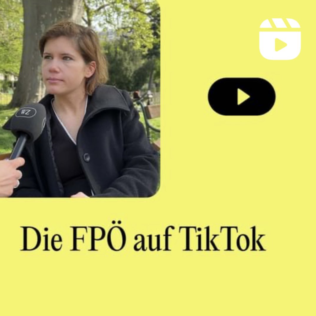 Wieso ist gerade die FPÖ auf TikTok erfolgreich? Darüber sprach ich mit der Wiener Zeitung - hier kann man das Video auf Instagram ansehen: instagram.com/reel/C5p_h49rM…