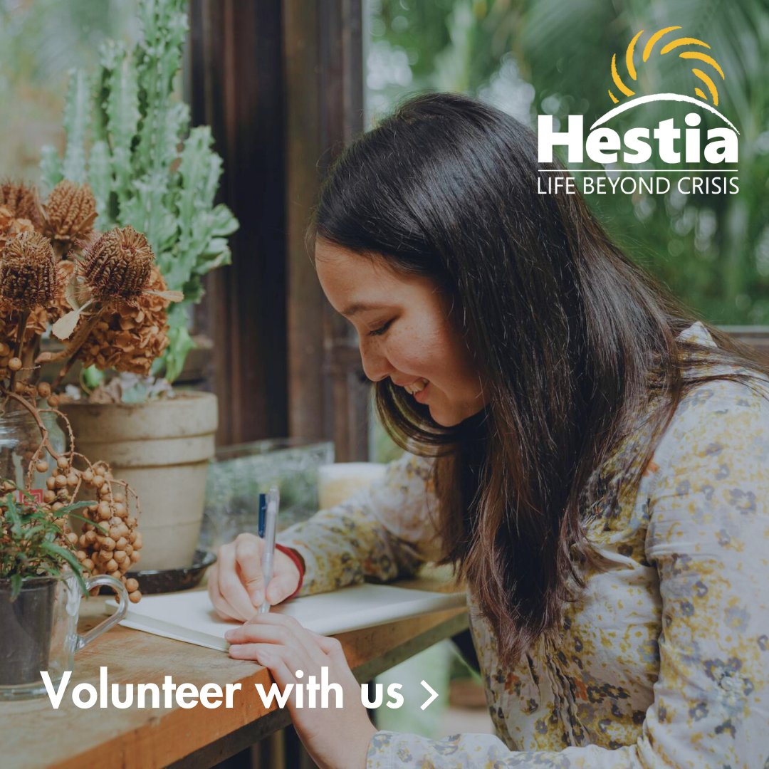 Volunteering with Hestia is a great way to help vulnerable people in the community. Here's a few available volunteer roles: 📝 Creative Writing Group Facilitator 🎙️ Choir Leader 🎤 Choir Support Engagement 🍃 Gardener More roles found here 👉🏻 bit.ly/3C6WuMR