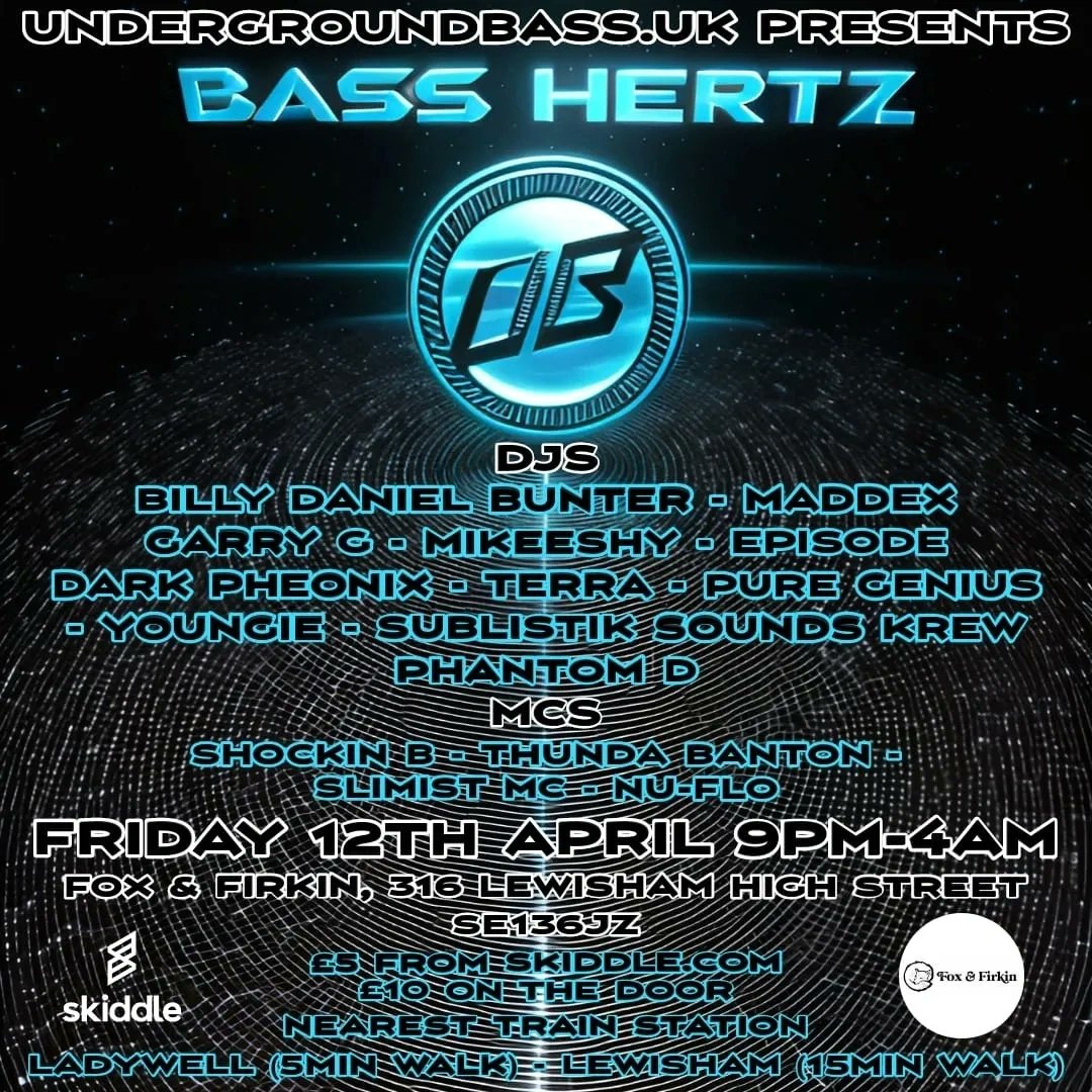 Tonight come and celebrate our 1st Birthday 🥳🥳🍾🍾

Doors open from 9pm

See you there 😎

 #foxandfirkinlewisham #undergroundbass
