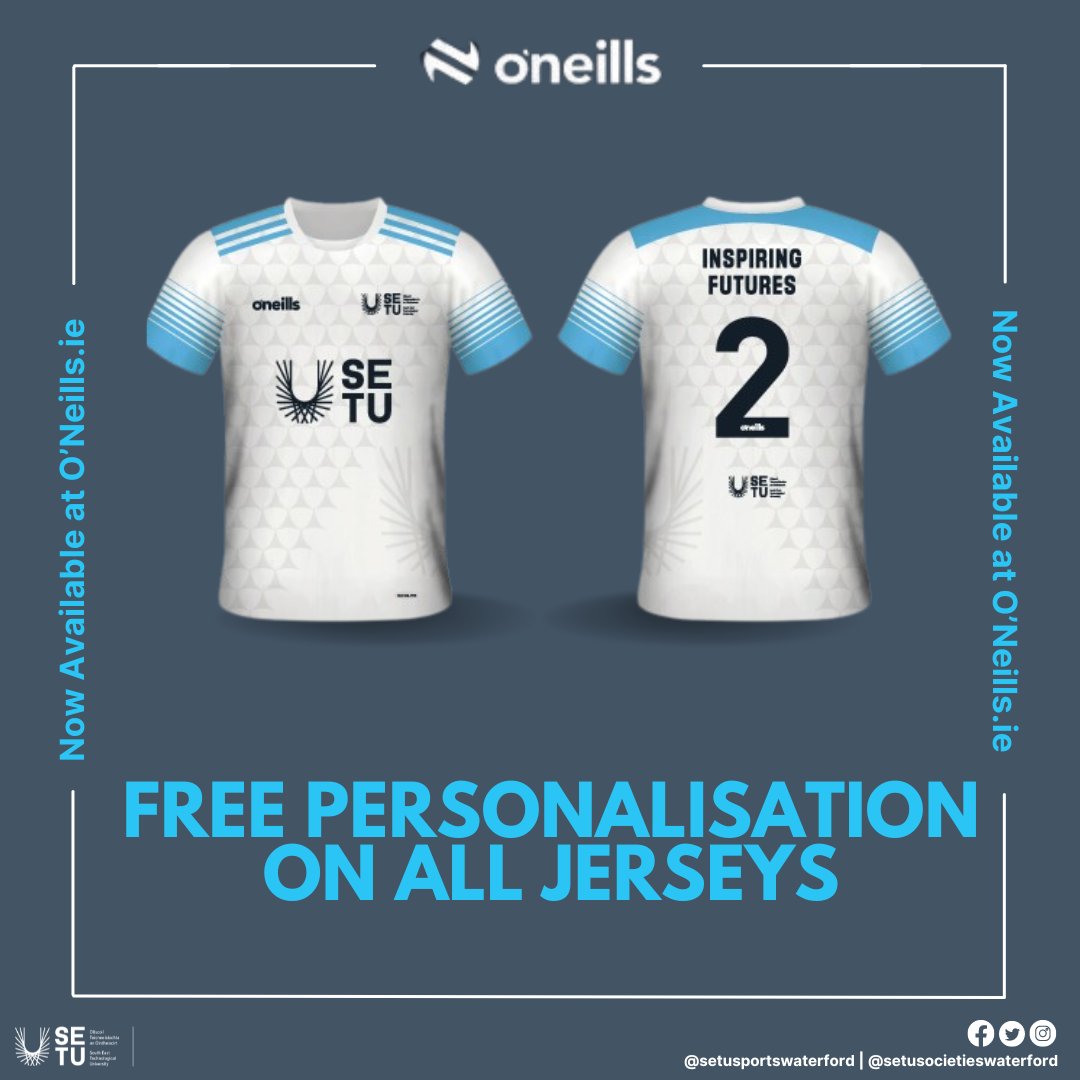 O'Neills are running a Free Personalisation offer this weekend on Jerseys, Training Jerseys, and Vests throughout their website including the SETU online clubshop. Click the link in our bio to check it out 💪