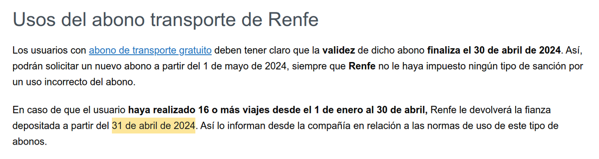 @ccomercioleon @es_infoculture @economiadahorro @festhome @AytoVDLCanada @_lacomarca Visto en @tododisca ...
'Adiós a la validez del #abono de #transporte gratuito de #Renfe en #abril2024' ...un mes que no va a durar tanto como anuncian.

Más #fechasImposibles 

medidasparamedirsinmedida.blogspot.com/2024/04/fechas…