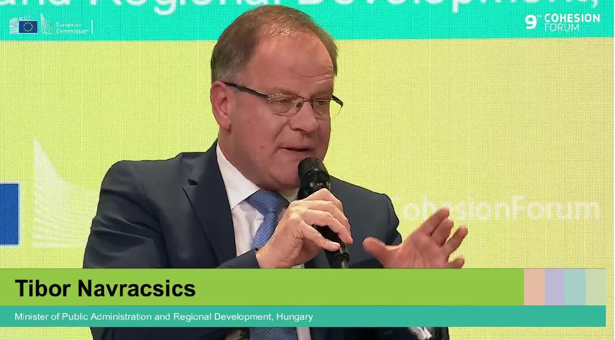 #CohesionFormum | @TNavracsicsEU 
🇭🇺Minister of PA & Regional Development

We need capacity building including a strong focus on involving local actors to make them able to manage EU funds.

#EUFunds