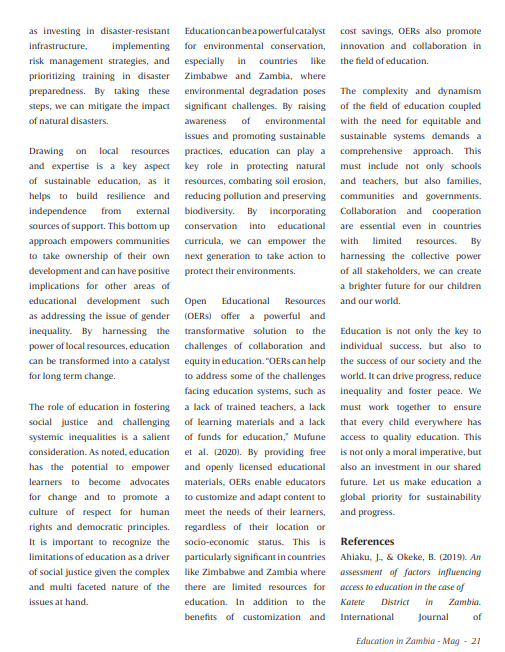 The state of Primary and Secondary Education in Zimbabwe and Zambia: Challenges and Opportunities. 

An article written by <a href="/wisbert_k/">Wisbert Kurevakwesu</a> 
#Education