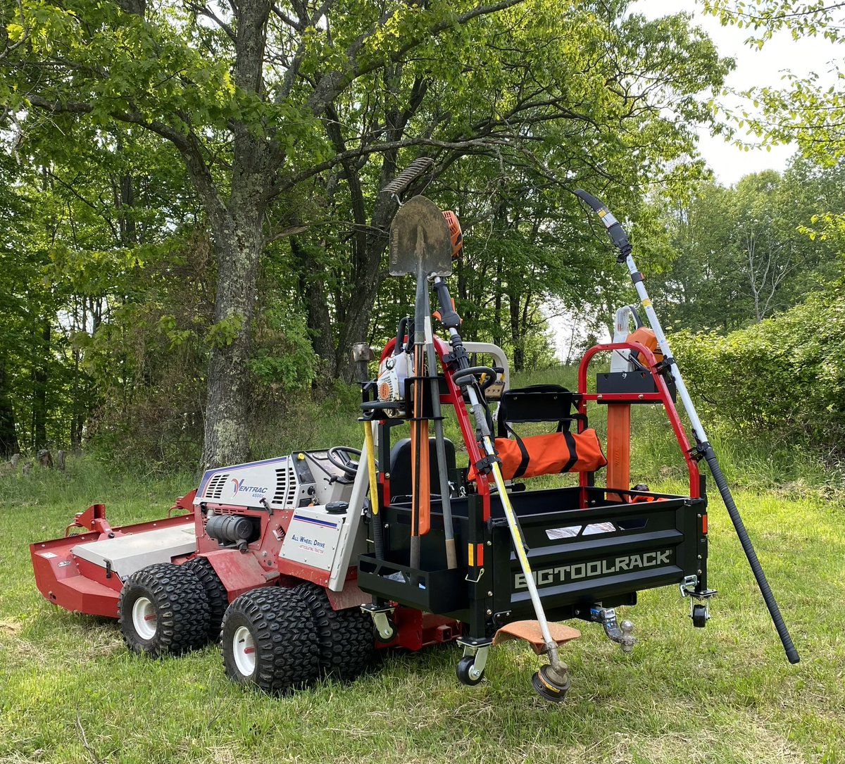 bigtoolrack's tweet photo. Why is a Bigtoolrack so much better than pulling a trailer?

Let’s think about this…

What do you get with a trailer? Other than tools bouncing around, no ballast, and they jackknife when you try to turn around, and you can easily get hung up on trees etc
https://t.co/uiMknD8fV6 https://t.co/Po1OlZYAQd