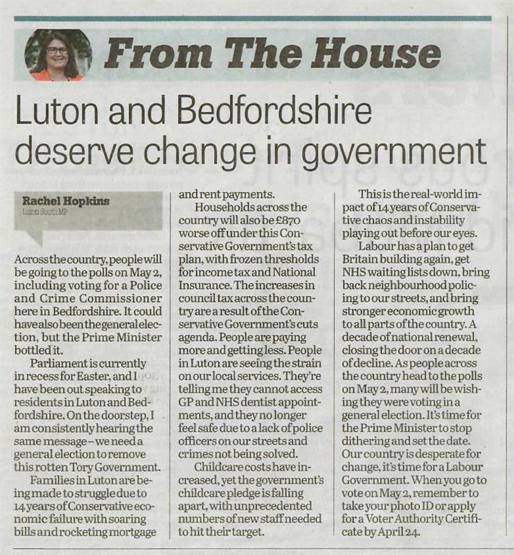 Luton and Bedfordshire deserve a change in government. 📰Read my latest article here: lutontoday.co.uk/news/opinion/p…