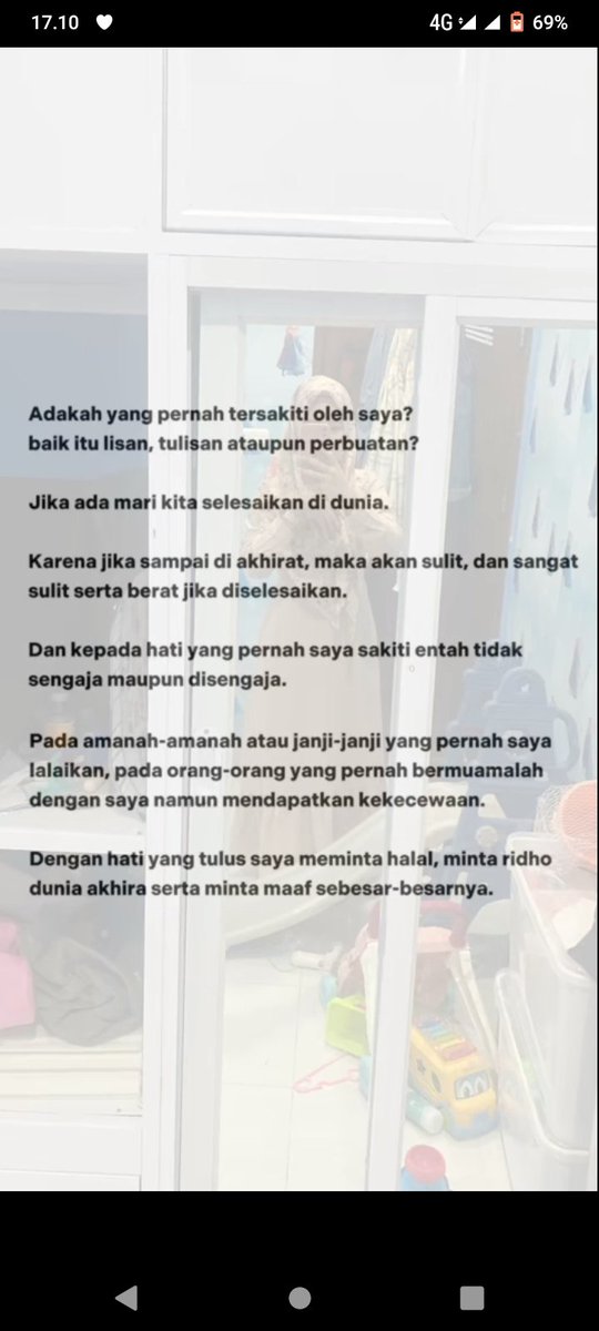 Taqabalallahuminna waminkum.... Maafin @FiinaDu ya... Ada salah, khilaf, mohon dimaafkan. Begitu juga sebaliknya, @FiinaDu lapangkan, ridhokan apapun interaksi yang pernah terjadi, bersih, ga ada kesal, benci apalagi dendam.