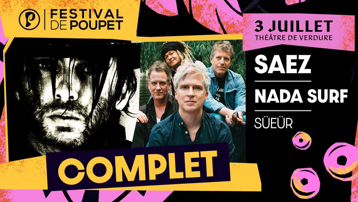 Festival de Poupet (@festivalpoupet) on Twitter photo 👊 03 JUILLET ► COMPLET !!!
@saez <a href="/nadasurf/">matthew caws</a> #sueur
👉 Et une nouvelle date complète !!!#Poupet2024 🙏
⚠ 𝐀𝐭𝐭𝐞𝐧𝐭𝐢𝐨𝐧 <a href="/zahodesagazan/">Zaho de Sagazan</a> va être également COMPLET dans un futur TRÈS TRÈS PROCHE ! ...Il reste moins de 100 places 😉 👊 03 JUILLET ► COMPLET !!!
@saez <a href="/nadasurf/">matthew caws</a> #sueur
👉 Et une nouvelle date complète !!!#Poupet2024 🙏
⚠ 𝐀𝐭𝐭𝐞𝐧𝐭𝐢𝐨𝐧 <a href="/zahodesagazan/">Zaho de Sagazan</a> va être également COMPLET dans un futur TRÈS TRÈS PROCHE ! ...Il reste moins de 100 places 😉