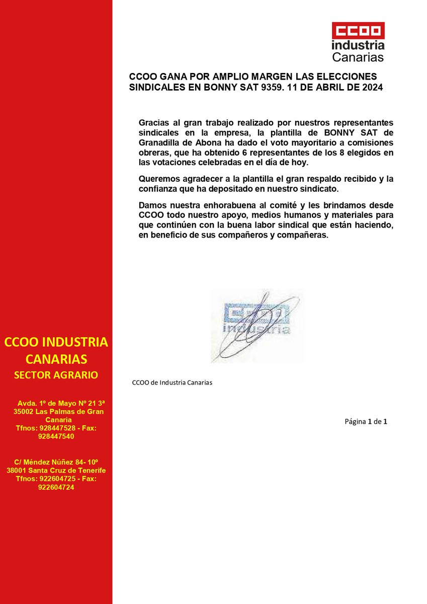 CCOO INDUSTRIA CANARIAS tweet media