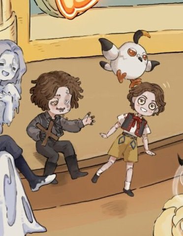 //absolutely hilarious that official arts are either babying louis like giving him a lollipop or else hes just getting kidnapped like those plushies with prey birds. truly louis duality i love my funny son