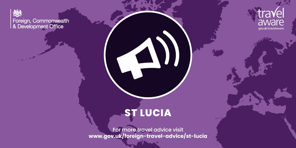 Read our latest travel advice for #StLucia for information on St Lucia Jazz and Arts Festival, Carnival and other large-scale events: ow.ly/rO9U50ReQYk