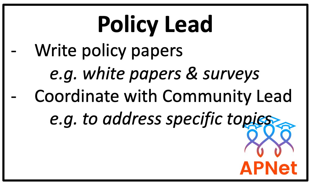 Motivated to join our board? We are looking for a board member for policy lead: writing white papers, designing surveys, etc. Interested? You can apply by sending a short motivation to info@ap-net.nl!
