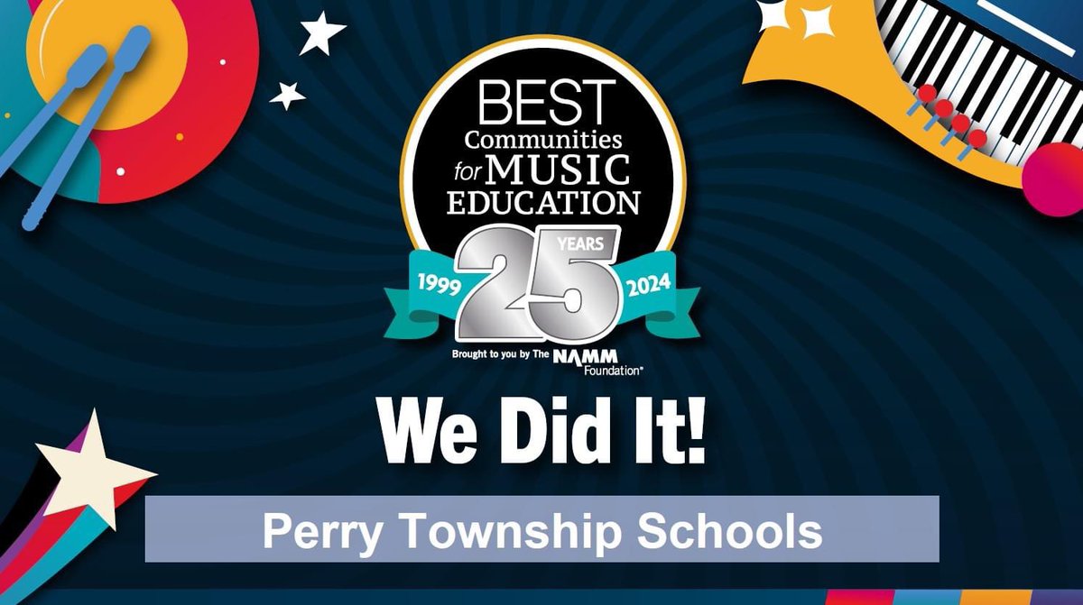 Congrats to <a href="/perrytwpschools/">Perry Township Schools</a>  for being recognized as a Best Community for Music Education for the second year in a row! CONGRATULATIONS  to all of our music teachers for their hard work! <a href="/NAMMFoundation/">The NAMM Foundation</a> <a href="/SouthportMiddle/">Southport Middle</a>