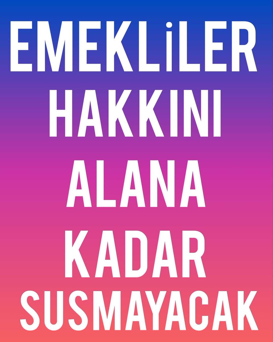 Daha yapacak çook işimiz var hep birlikte başaracağız... #HayırlıCumalar #RamazanBayramı #BayramGelmişEmeklininNeyine #BayramGelmişEYTlininNeyine